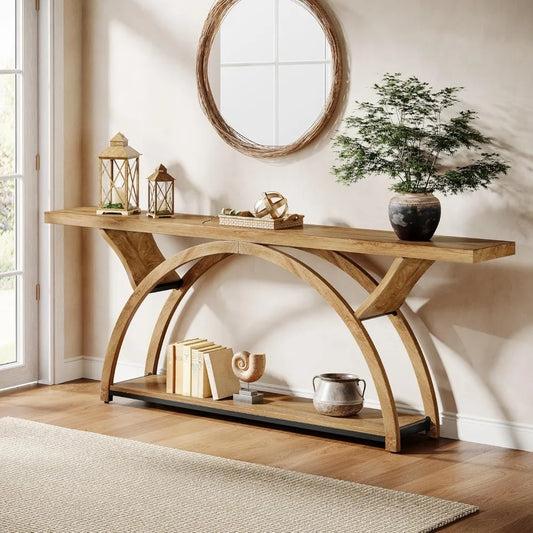 Industrial Behind-the-Sofa Table