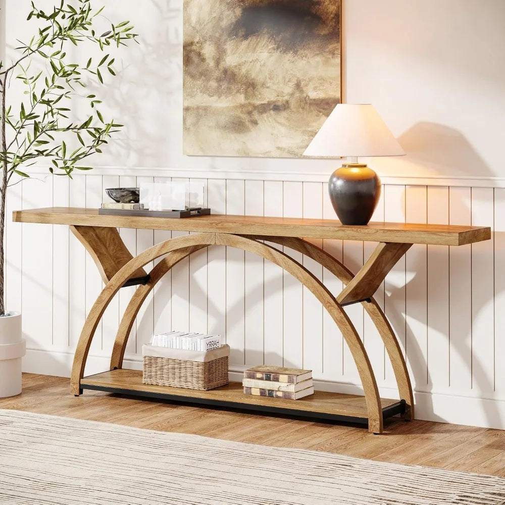 Industrial Behind-the-Sofa Table