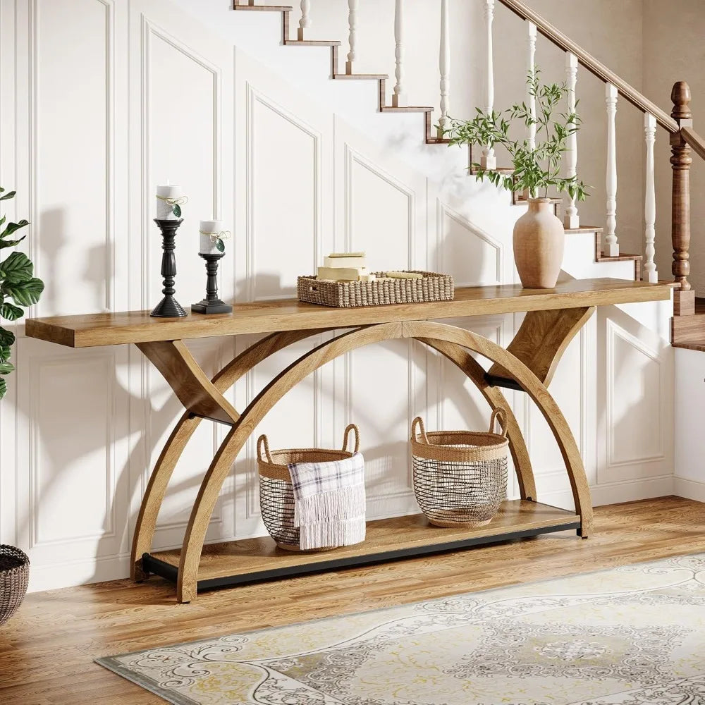 Industrial Behind-the-Sofa Table