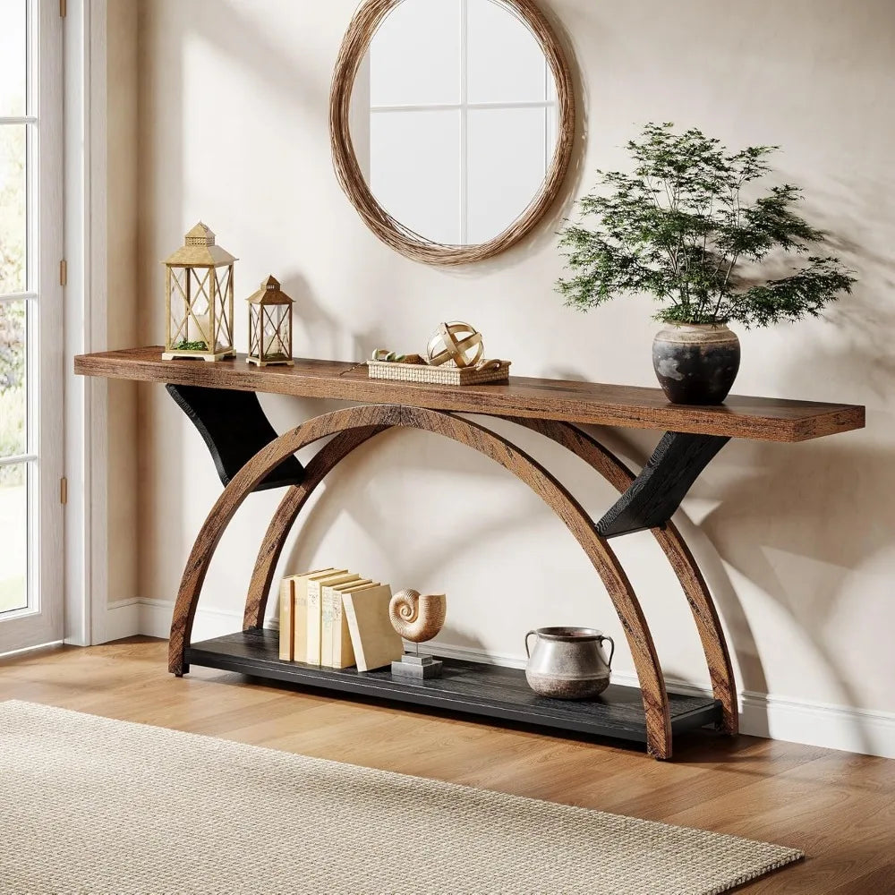 Industrial Behind-the-Sofa Table