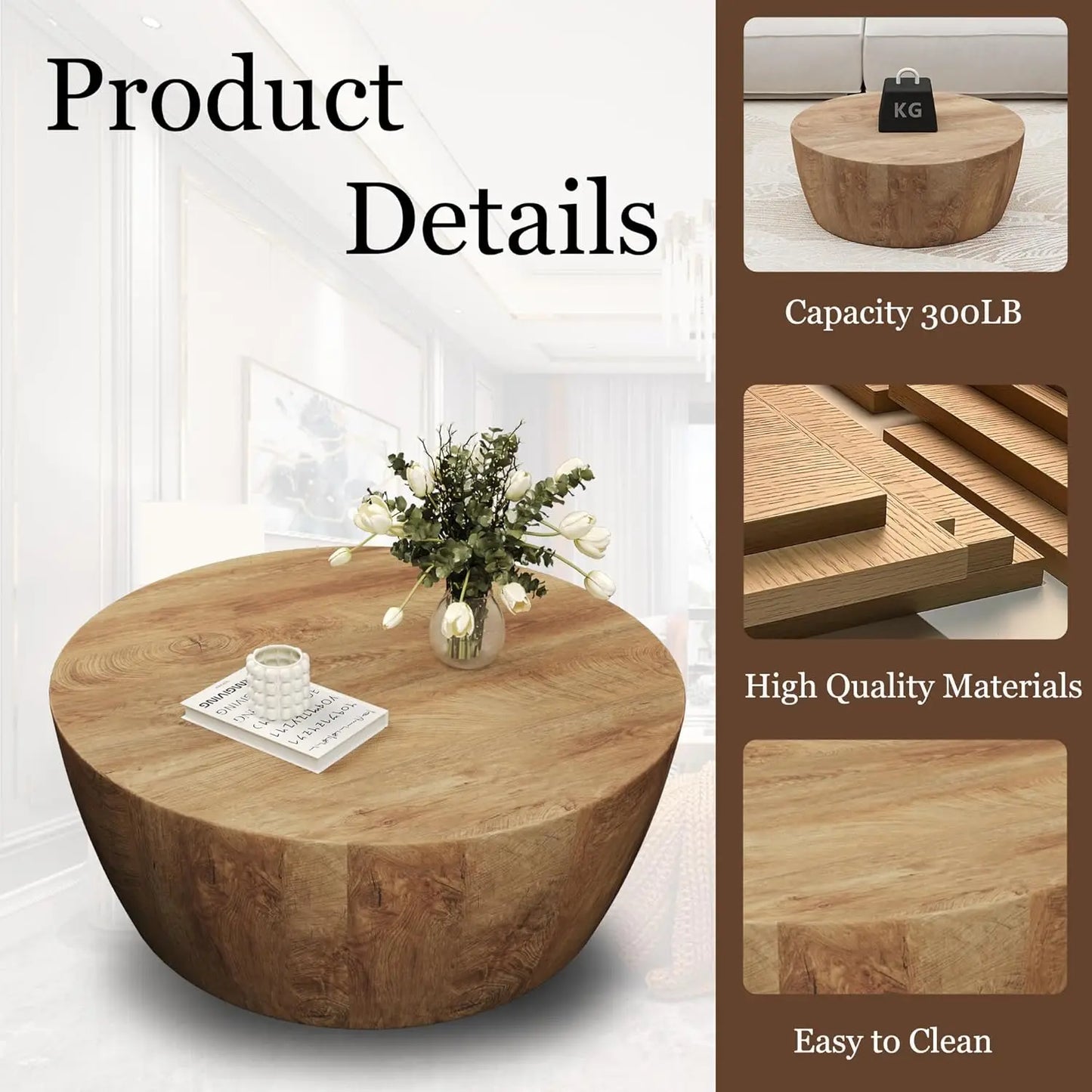 30″ Round Coffee Table