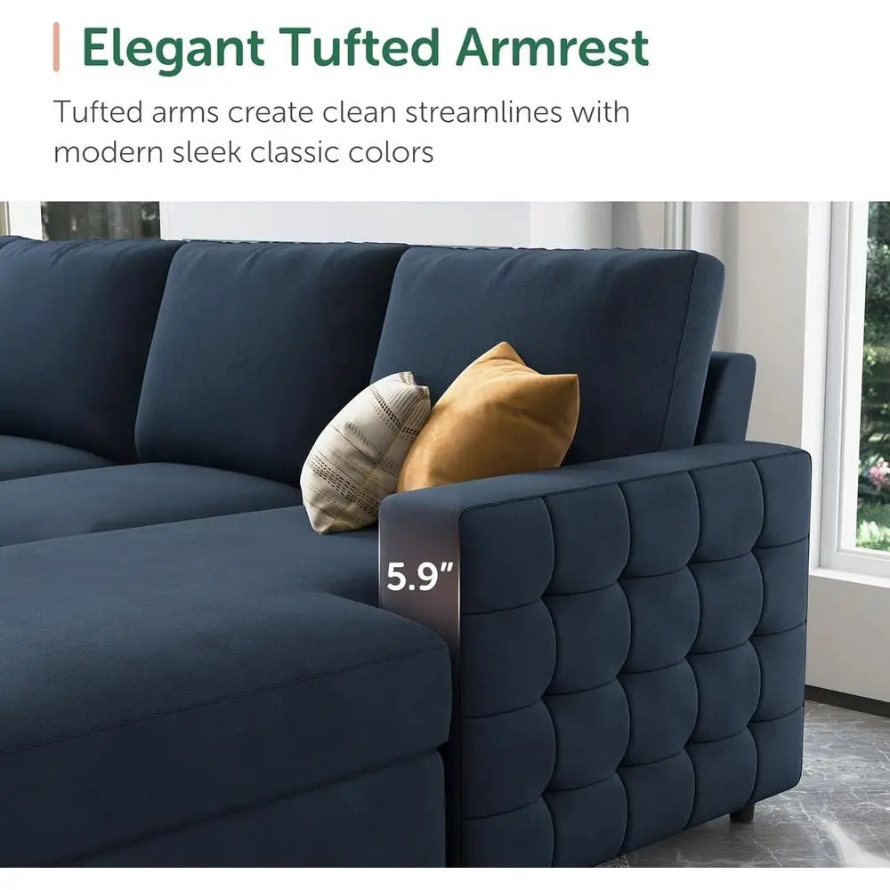 U-Shaped Sectional Sleeper Sofa