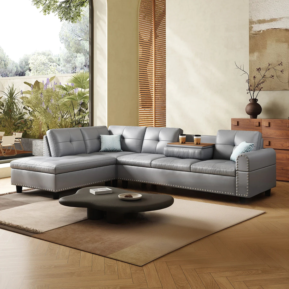 Sectional Sofa with Chaise Lounge
