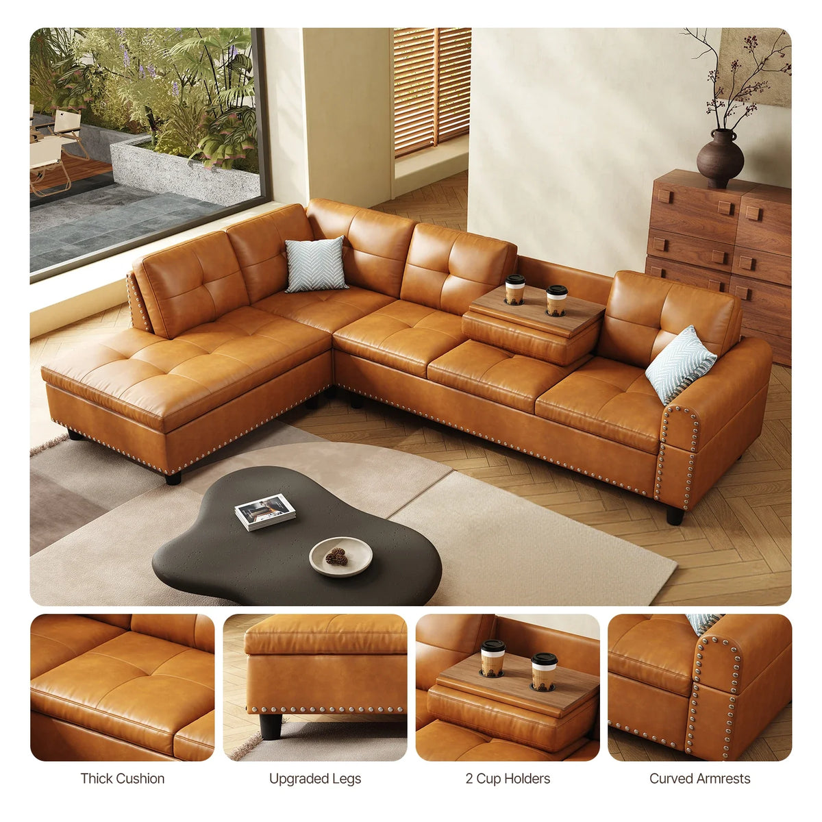 Sectional Sofa with Chaise Lounge