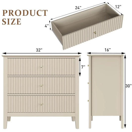 3-Drawer Nightstand