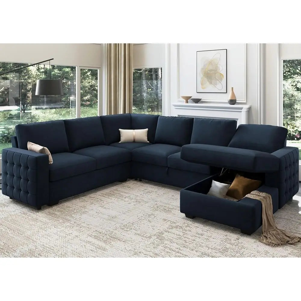 U-Shaped Sectional Sleeper Sofa