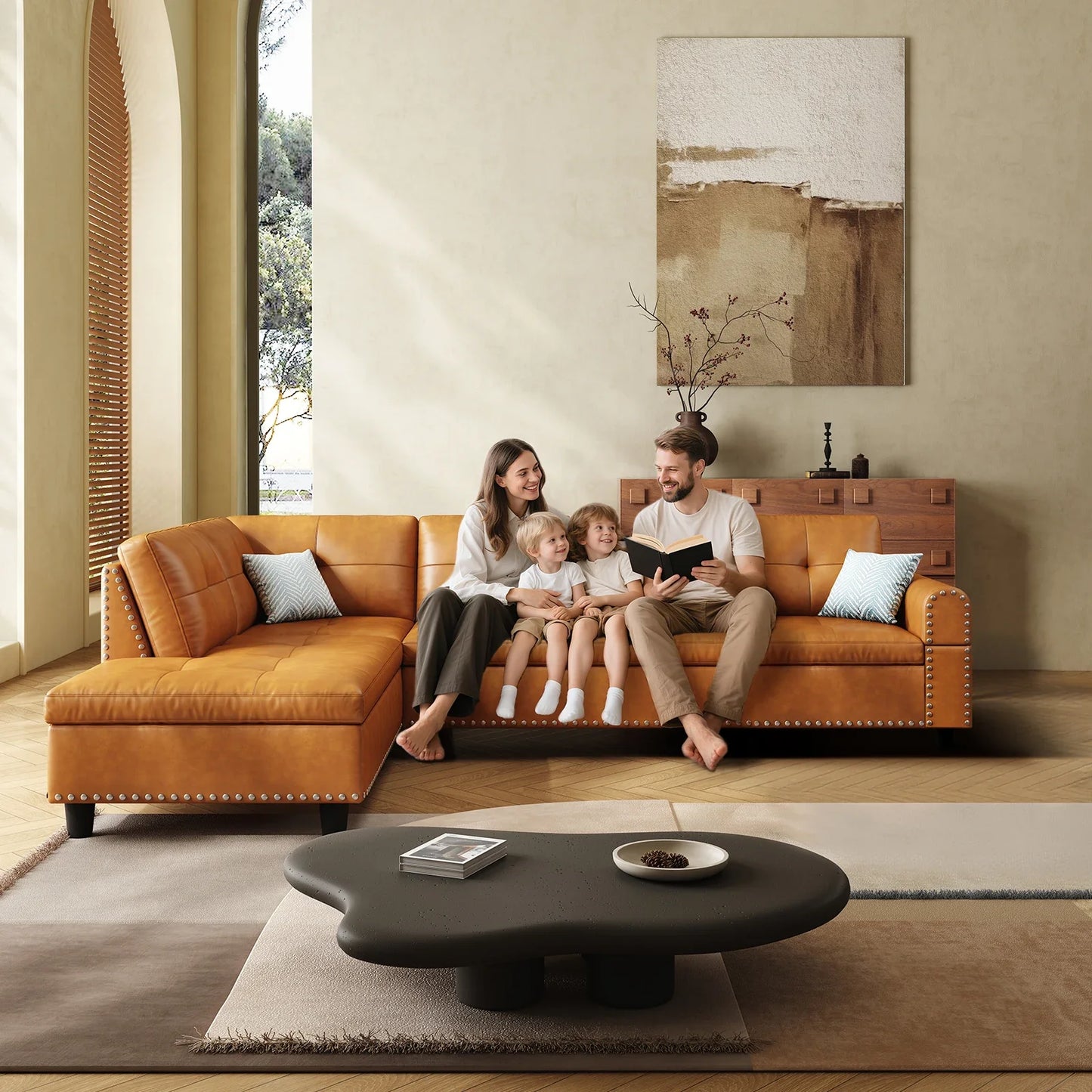 Sectional Sofa with Chaise Lounge